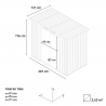 Green galvanized steel house resistant sliding doors garden box Alps NATURE 201x121x176cm Measures