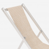 2 Adjustable Folding Aluminium Beach Deck Chairs Riccione Gold 