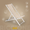 2 Adjustable Folding Aluminium Beach Deck Chairs Riccione Gold Sale