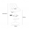 Philadelphia Bar Kitchen Stool, Tall, Fixed, Swivel, Adjustable with Backrest 