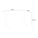 Adjustable height desk rectangular design 150x80cm office study Alfa Sale