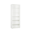 White Wood Storage Unit Bookcase with 6 Shelves for Office Living Room Bedroom Parallelepiped Offers