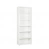 White Wood Storage Unit Bookcase with 6 Shelves for Office Living Room Bedroom Parallelepiped Offers