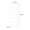 Modern Design Grey Tall Bookcase with 6 Shelves and Cement Effect for Study Office Empire State Sale