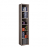 Tall Narrow Grey Wood Booksheld with 6 Shelves Big Ben Offers