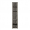 Grey Modular Narrow Bookcase with 6 Shelves for Office Home Slim Sale