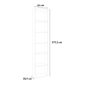 Grey Modular Narrow Bookcase with 6 Shelves for Office Home Slim Discounts