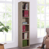 Vertical wooden bookcase 6 rooms modern design Ely Promotion