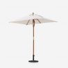 Wooden terrace garden umbrella central pole UV protection Ormond Catalog