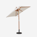 Wooden terrace garden umbrella central pole UV protection Ormond Bulk Discounts