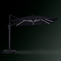 Garden umbrella pole side black 3x3 LED solar light Waikiki Light Dark Discounts