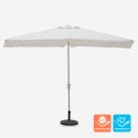Terrace outdoor garden umbrella with central pole 3x2m Rios Flap Sale