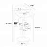 Chicago Black Edition Modern Swivel Adjustable Bar Stool for Kitchen Catalog