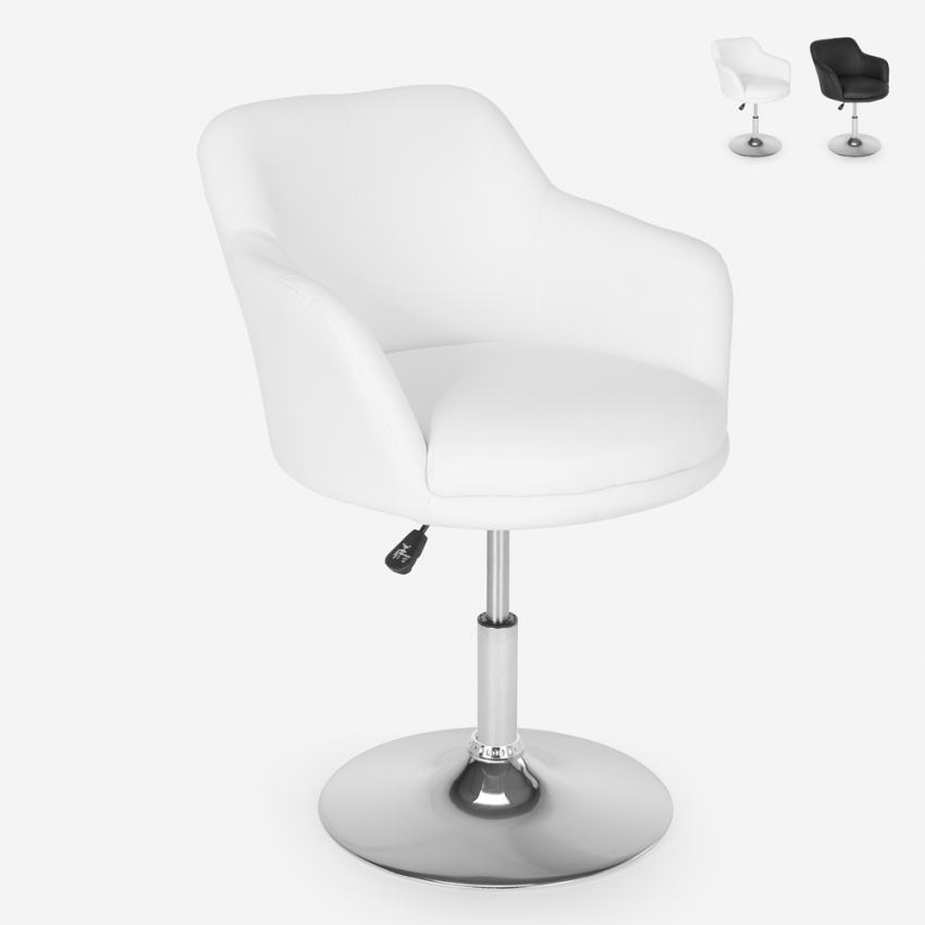 Swivel kitchen bar stool with adjustable armrests Ober Bulk Discounts