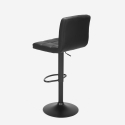Atlanta Black Edition modern design peninsula swivel bar stool Sale