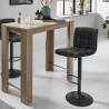 Atlanta Black Edition modern design peninsula swivel bar stool On Sale