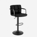 High swivel bar stool adjustable black design Las Vegas Black Edition Promotion