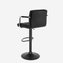 High swivel bar stool adjustable black design Las Vegas Black Edition Sale