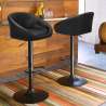 Modern design swivel kitchen bar stool Tucson Black Edition On Sale
