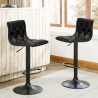 Swivel bar stool bar kitchen peninsula design black Honolulu Black Edition On Sale