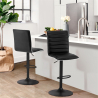 Swivel bar stool modern design kitchen peninsula Detroit Black Edition On Sale