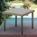 Square poly rattan garden bar table 90x90 Grand Soleil Boheme On Sale