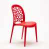 Stackable kitchen bar garden chairs Design WEDDING Holes Messina 