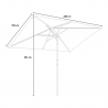 Wooden terrace garden umbrella central pole UV protection Ormond Buy