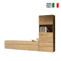 Modern Design Living Room Wall Unit with TV Stand, 3 Wooden Cabinets A09 On Sale