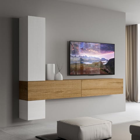 Suspended living room wall unit 4 wall units modern TV stand A113 Promotion