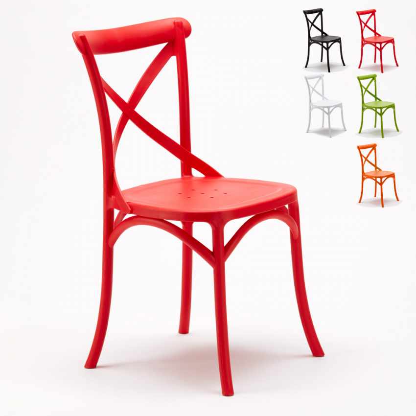 Set of 20 Polypropylene Design Chair Vintage Style Home Interiors Restaurants Cross Catalog