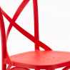 Set of 20 Polypropylene Design Chair Vintage Style Home Interiors Restaurants Cross Characteristics