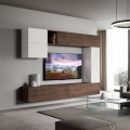 Modern White Wood Floating TV Wall Unit for Living Room A15 Promotion