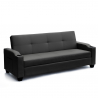 2 seater reclining leatherette sofa bed Ambra pronto letto Measures
