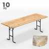 Set of 10 Two Legged Wooden Outdoors Table 220x80 Offers