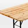 Set of 10 Two Legged Wooden Outdoors Table 220x80 Sale