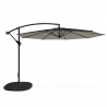 Octagonal Garden side arm umbrella 3 metres in aluminium for bar hotel Fan Noir Bulk Discounts
