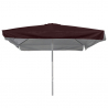 Marte Brown 3x3 square aluminium garden umbrella with central arm Choice Of