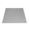 Resin modern shower tray 90x90 with flush floor mounting Stone 