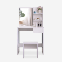 Mobile make-up station with drawer mirror and Mayca stool On Sale