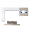 Modern living room TV stand wall in glossy white wood Nice On Sale