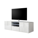 White living room TV cabinet 2 doors drawer compartment Dama Tecum Wh Offers