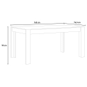 Gray rectangular dining room table 160X90 modern design Norman Sale