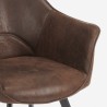 Vintage leatherette upholstered dining room kitchen chair Dohod Sale