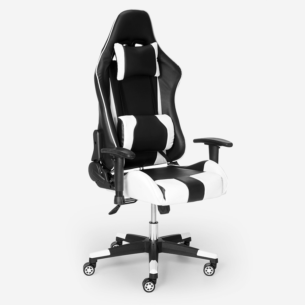 Ergonomic Gaming Office Chair with Cushions and Adjustable Armrests Adelaide