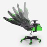 Gaming chair ergonomic armrests adjustable cushions Adelaide Emerald Model