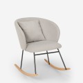 Modern rocking chair living room wood cushion Houpa Promotion