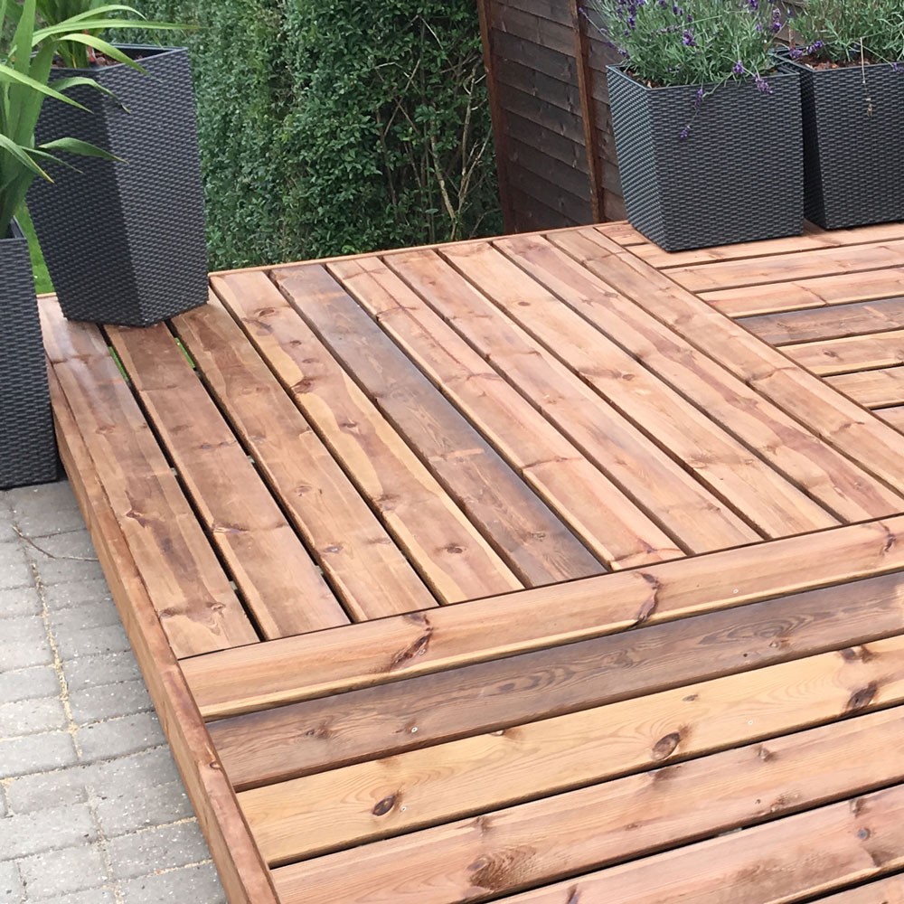 Wooden Outdoor Tiles 100x100cm Garden Terrace Flooring Kiwi