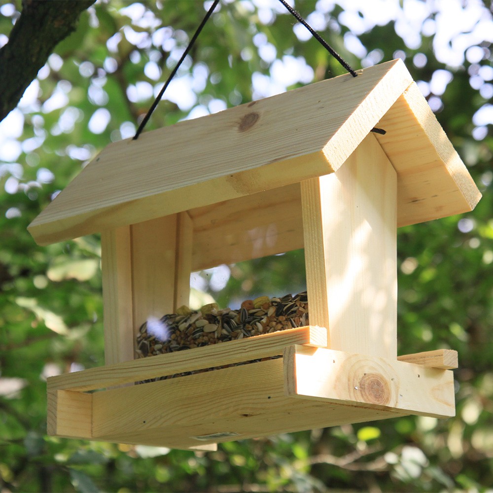 Wild bird feeder in wood for outdoor Cipì