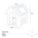 Dog kennel in plastic small medium size inside outside Ollie Cost